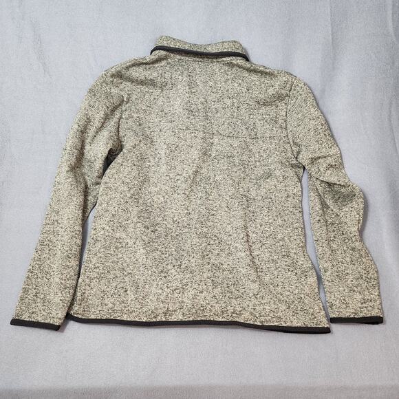 Eddie Bauer Womens Pullover XL Grey 1/4 Snap Fleece Outdoors Hiking Cabin Hiking - Picture 2 of 14